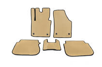 Volkswagen Caddy 2010–2015 EVA bilmattor (Beige) 2 st, fram foto 3