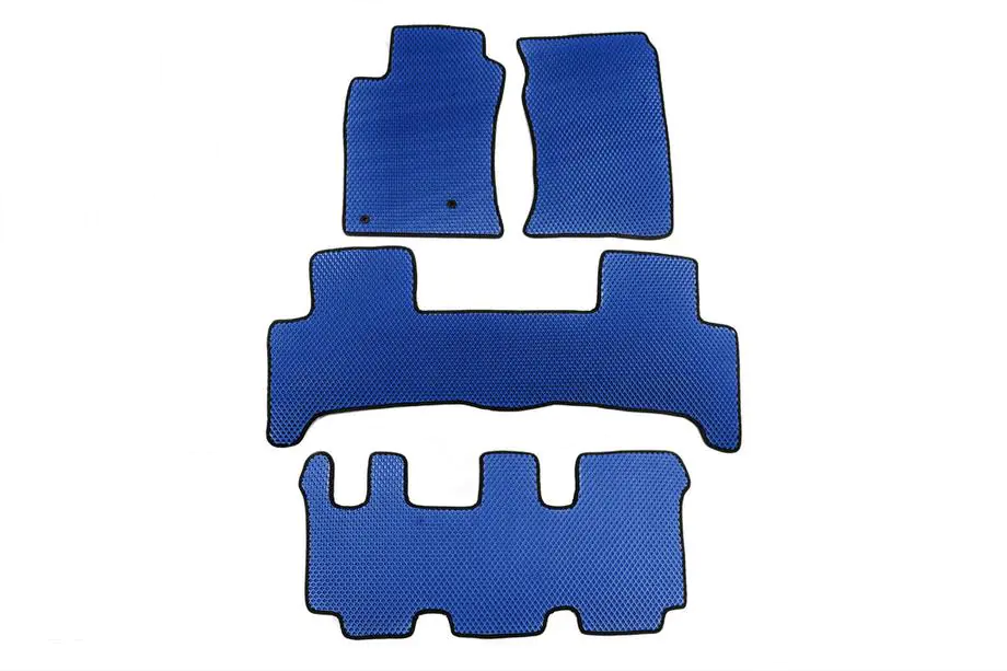 Toyota Land Cruiser Prado 120 2002–2009 EVA-gummimattor (3 rader, blå) Image