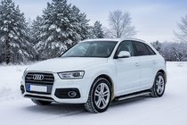 Audi Q3 2011–2019 Sidosteg Shining V1 (2 st, aluminium) foto 1