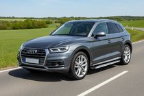 Audi Q5 2017–2025 Sidosteg Shining V1 (2 st, aluminium) foto 1