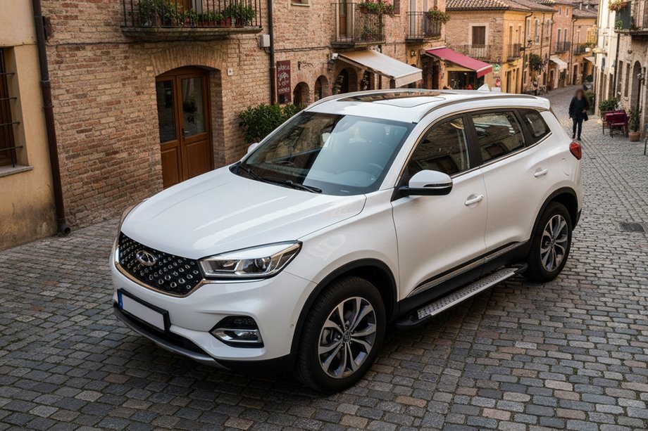 Chery Tiggo 8 2017– Sidosteg Allmond Grey (2 st, aluminium) Image