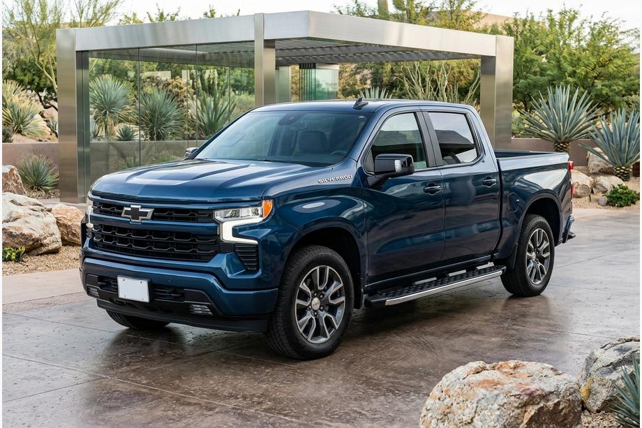 Chevrolet Silverado 2019– Blackline sidosteg (2 st, aluminium) Image
