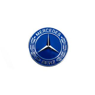 Täcklock istället för emblem på motorhuv Mercedes (blå, 57 mm) foto 2
