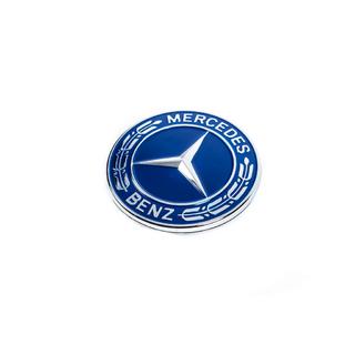 Täcklock istället för emblem på motorhuv Mercedes (blå, 57 mm) foto 1