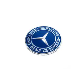 Täcklock istället för emblem på motorhuv Mercedes (blå, 57 mm) foto 1
