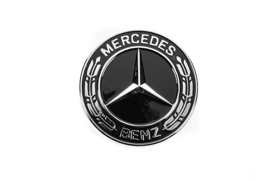 Mercedes-Benz Täckplugg istället för emblem på motorhuv Mercedes (svart, 57 mm) Foto 2