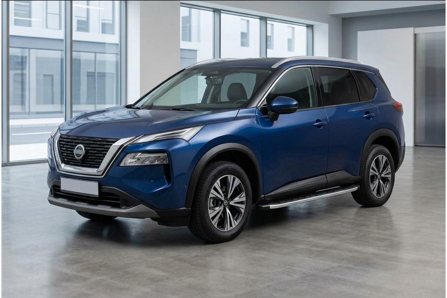 Nissan X-trail T33/Rogue 2022– Sidosteg Fullmond (2 st, aluminium) Foto 1