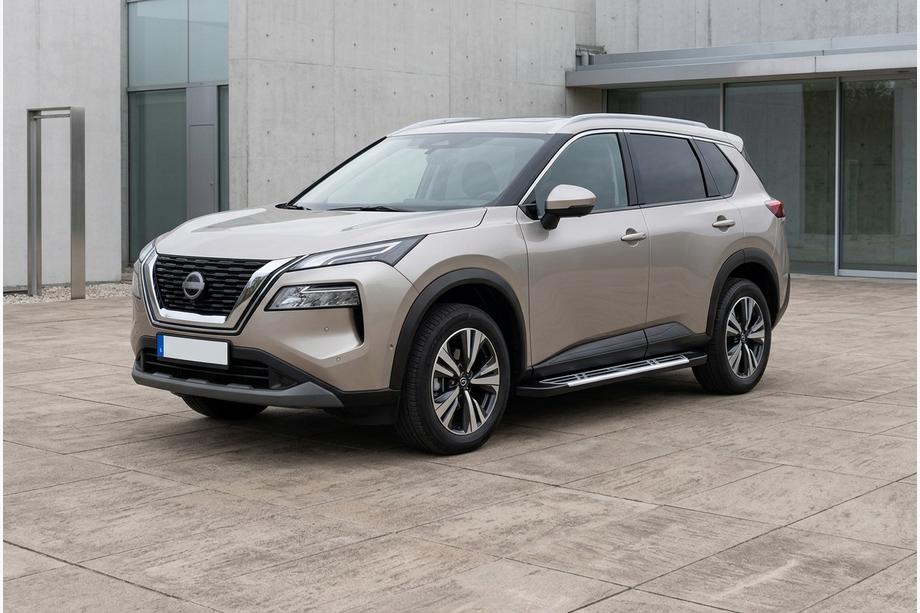 Nissan X-trail T33/Rogue 2022– Sidosteg Sunrise (2 st, aluminium) Image