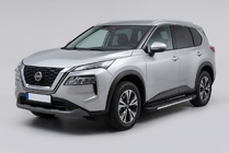 Nissan X-trail T33/Rogue 2022– Sidotrösklar Bosphore Grey (2 st, aluminium) foto 1