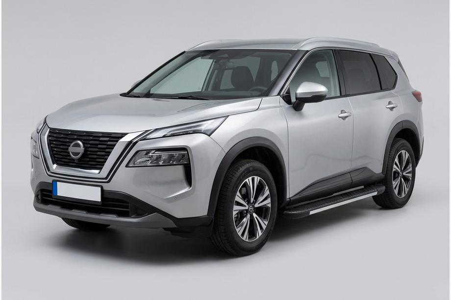 Nissan X-trail T33/Rogue 2022– Sidotrösklar Bosphore Grey (2 st, aluminium) Image