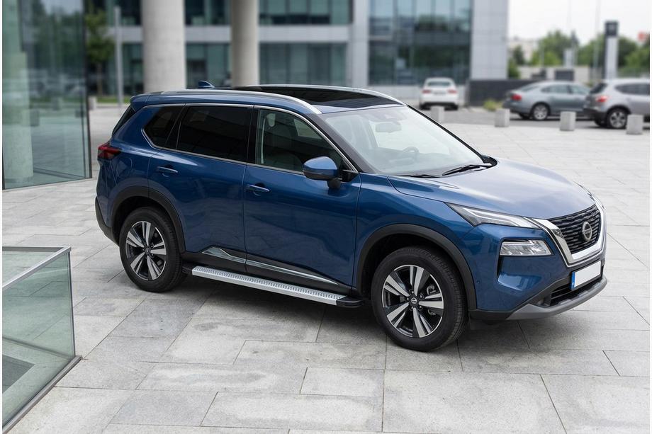 Nissan X-trail T33/Rogue 2022– Sidosteg Maya V2 (2 st, aluminium) Foto 1