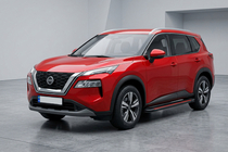 Nissan X-trail T33/Rogue 2022– Sidosteg Maya Red (2 st, aluminium) foto 1
