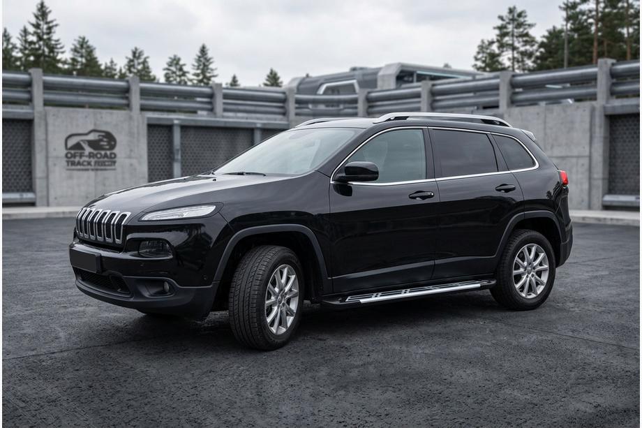 Jeep Cherokee KL 2013– Sidosteg Sunrise (2 st, aluminium) Foto 1