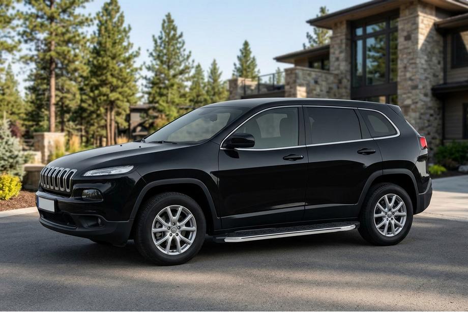 Jeep Cherokee KL 2013– Sidosteg BlackLine (2 st, aluminium) Image