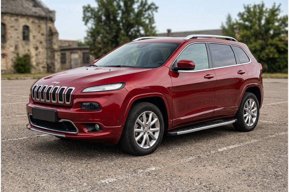 Jeep Cherokee KL 2013– Sidosteg Fullmond (2 st, aluminium) Image