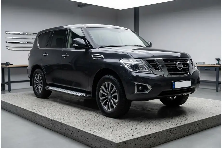 Nissan Armada 2016–2024 Sidosteg Allmond Grey (2 st, aluminium) Image