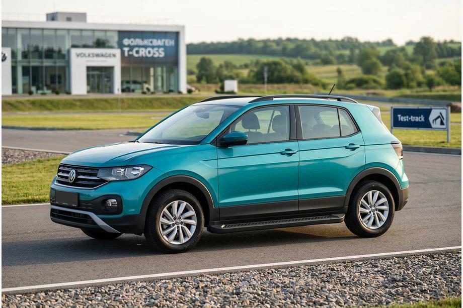 Volkswagen T-Cross 2019– Sidosteg Allmond Black (2 st, aluminium) Image