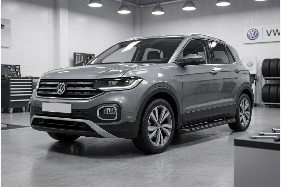 Volkswagen T-Cross 2019– Sidosteg Tayga Black (2 st, aluminium) Foto 1
