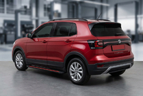 Volkswagen T-Cross 2019– Sidosteg Maya Red (2 st, aluminium) foto 1