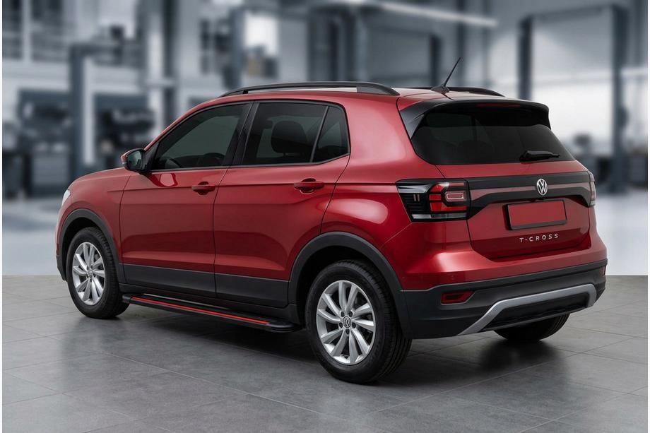 Volkswagen T-Cross 2019– Sidosteg Maya Red (2 st, aluminium) Image