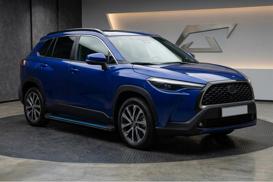 Toyota Corolla Cross 2020– Sidosteg Maya Blue (2 st, aluminium) Image