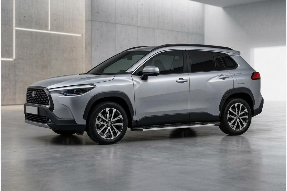 Toyota Corolla Cross 2020– Sidosteg Maya V1 (2 st, aluminium) Foto 1