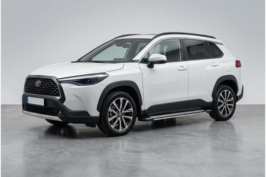 Toyota Corolla Cross 2020– Sidosteg Rainbow (2 st, aluminium) Image