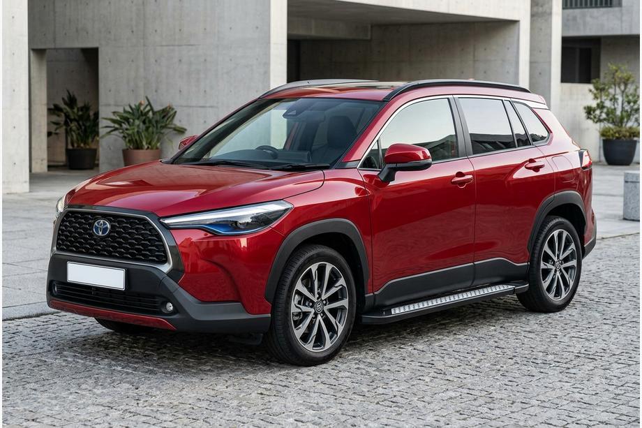 Toyota Corolla Cross 2020– Sidosteg Vision New Black (2 st, aluminium) Foto 1