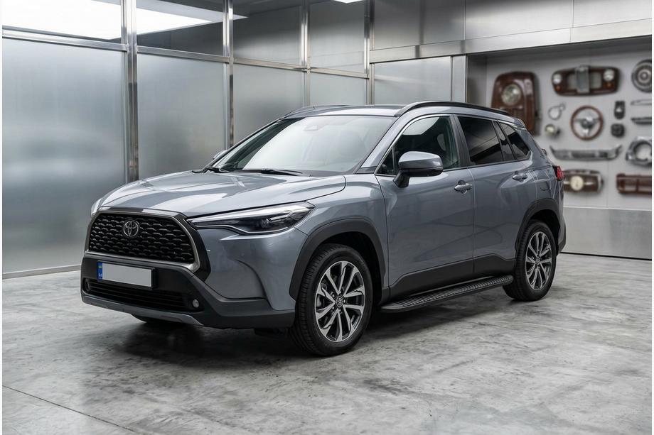 Toyota Corolla Cross 2020– Sidosteg Tayga Black (2 st, aluminium) Image