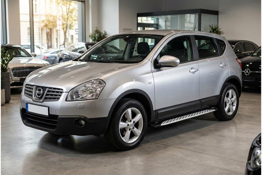 Nissan Qashqai 2007–2010 Sidosteg Shining V1 (2 st, aluminium) Image