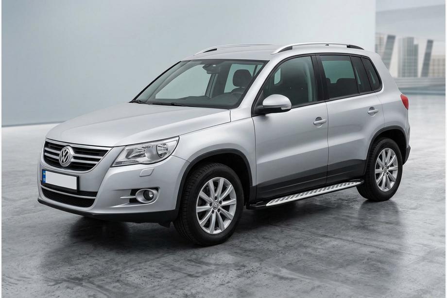 Volkswagen Tiguan 2007–2016 Sidosteg Shining V1 (2 st, aluminium) Image