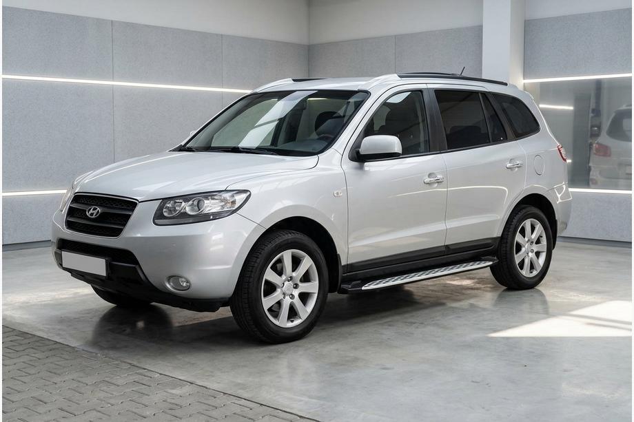 Hyundai Santa Fe 2 2006–2012 Sidosteg Shining V1 (2 st, aluminium) Image