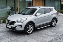 Hyundai Santa Fe 3 2012–2018 Sidosteg Shining V1 (2 st, aluminium) foto 1