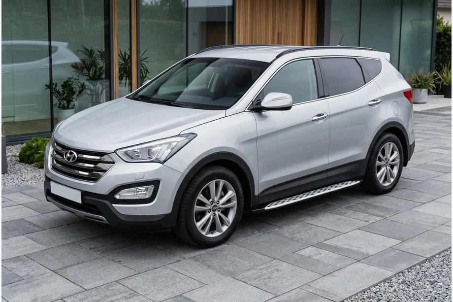 Hyundai Santa Fe 3 2012–2018 Sidosteg Shining V1 (2 st, aluminium) Image