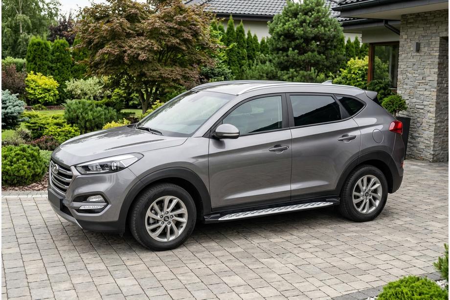Hyundai Tucson TL 2016–2021 Sidosteg Shining V1 (2 st, aluminium) Image