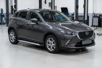 Mazda CX-3 2015– Sidosteg Shining V1 (2 st, aluminium) foto 1