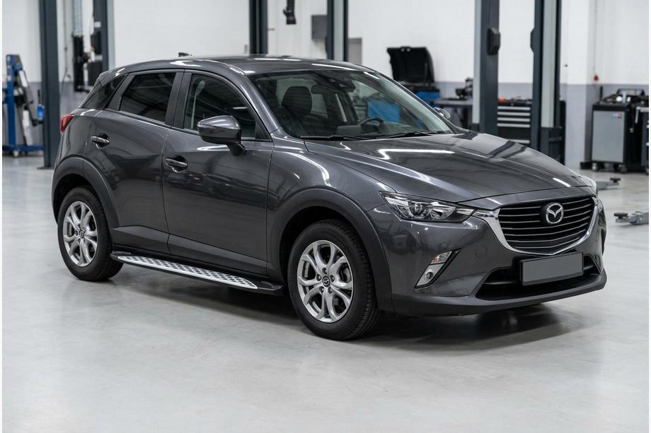 Mazda CX-3 2015– Sidosteg Shining V1 (2 st, aluminium) Image