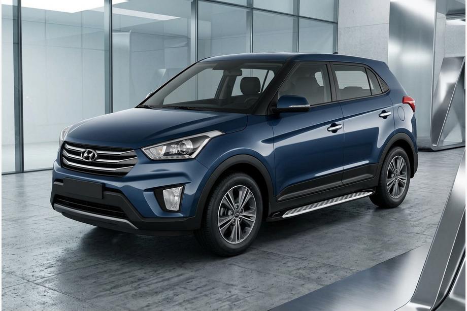 Hyundai Creta 2014–2020 Sidosteg Shining V1 (2 st, aluminium) Image