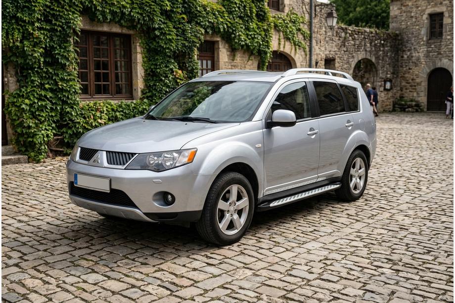 Mitsubishi Outlander 2006–2012 Sidosteg Shining V1 (2 st, aluminium) Image