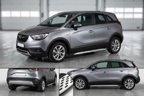 Opel Crossland X 2017–2024 Sidosteg Shining V1 (2 st, aluminium) foto 1