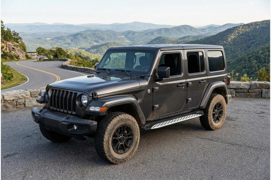 Jeep Wrangler 2018– Sidosteg Shining V1 (2 st, aluminium) Image