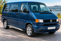 Volkswagen T4 Caravelle/Multivan 1990–2003 Sidosteg Shining V1 (2 st, aluminium) foto 1