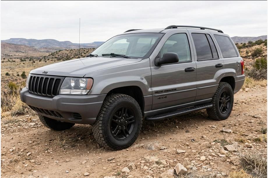 Jeep Grand Cherokee WJ 1999–2004 Sidosteg Bosphore Black (2 st, aluminium) Image