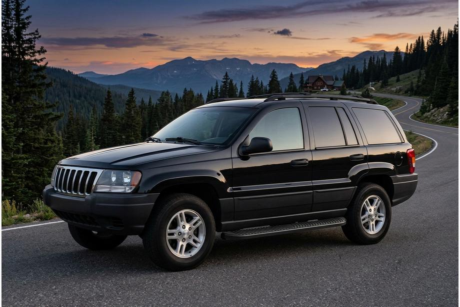 Jeep Grand Cherokee WJ 1999–2004 Sidosteg Tayga Black (2 st, aluminium) Image