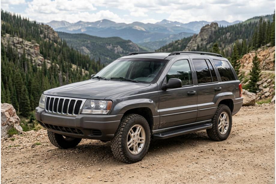Jeep Grand Cherokee WJ 1999–2004 Sidosteg Allmond Black (2 st, aluminium) Foto 1
