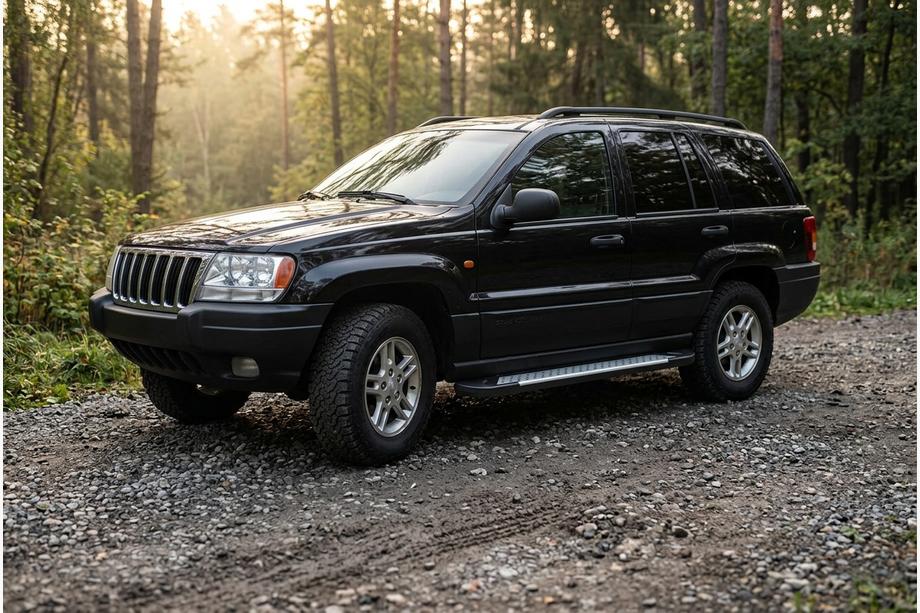 Jeep Grand Cherokee WJ 1999–2004 Sidosteg Allmond Grey (2 st, aluminium) Image