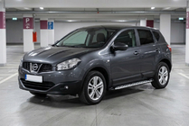 Nissan Qashqai 2010–2014 Sidosteg Shining V1 (2 st, aluminium) Lång hjulbas foto 1