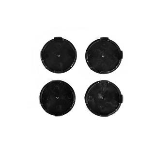 Fälgcentrumkåpor 71/74 mm utan ring (4 st, svarta med kromad logotyp) foto 3