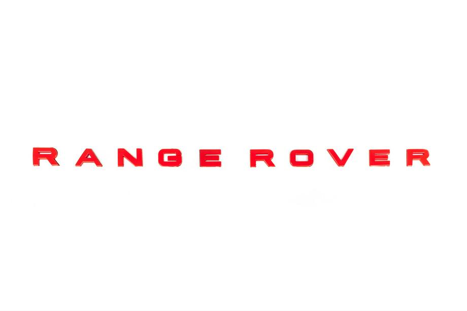 LandRover Röd textbadge (typ-5) Foto 2