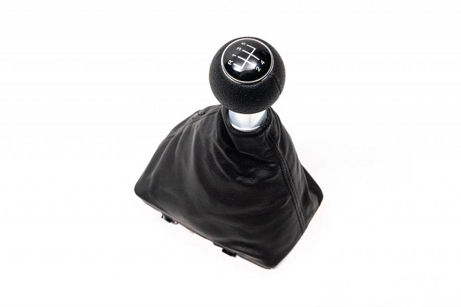 Audi A4 B7 2004–2008 Växelspaksknopp + växelspaksdamask (konstläder) Image